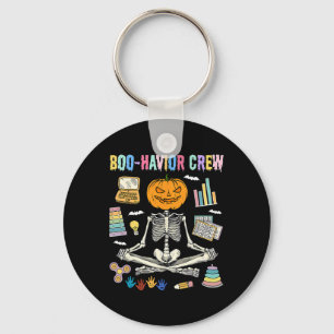 Boo-havior Crew Behaviour Analyst Skeleton Yoga Ha Keychain