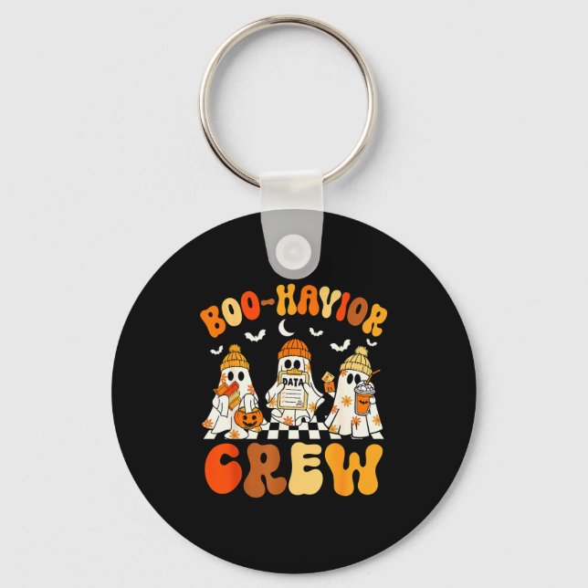 Boo-havior Crew Behaviour Yst Halloween Aba  Keychain (Front)