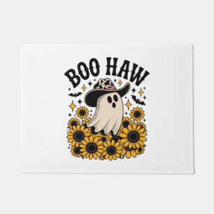 Boo Haw Cow Ghost Western Halloween Doormat
