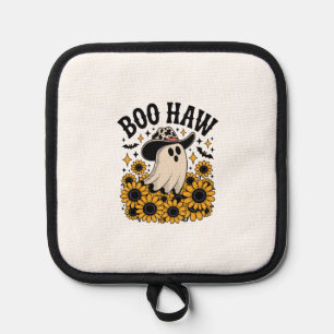 Boo Haw Cow Ghost Western Halloween Pot Holder