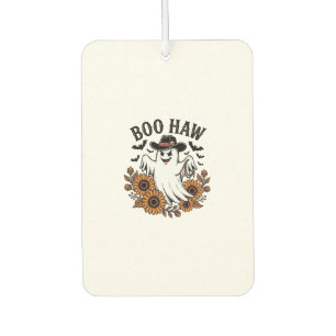 Boo Haw Cowboy Ghost Sunflowers Bats Halloween_1 Air Freshener