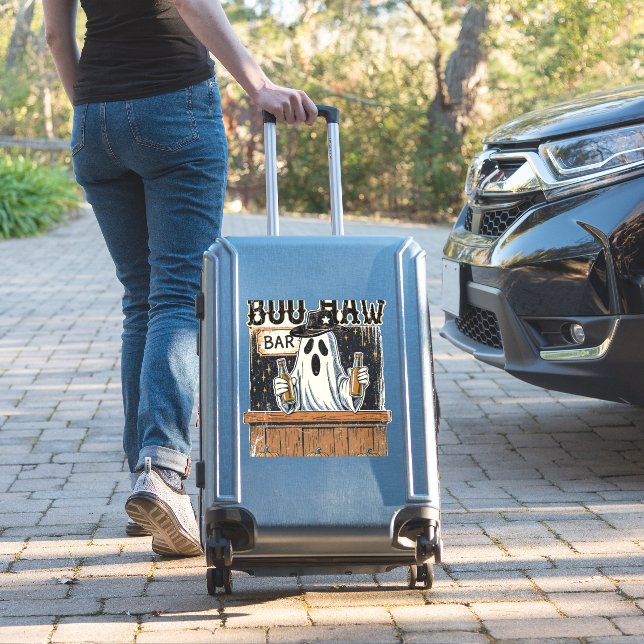 Boo Haw Retro Western Halloween (Suitcase Insitu)