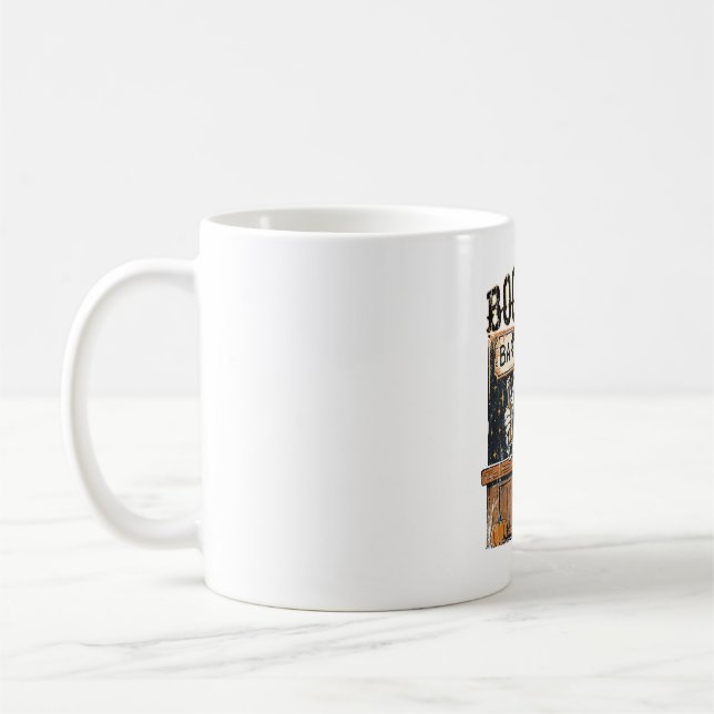 Boo Haw Retro Western Halloween Coffee Mug (Left)