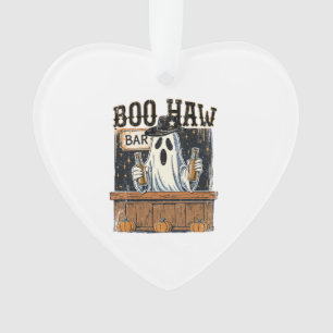 Boo Haw Retro Western Halloween Ornament