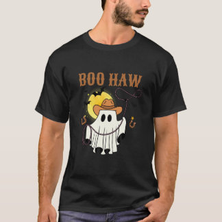 Boo Haw Spooky Cowgirl Vibes Country Funny Western T-Shirt