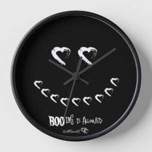 Boo Heart Wall Clock