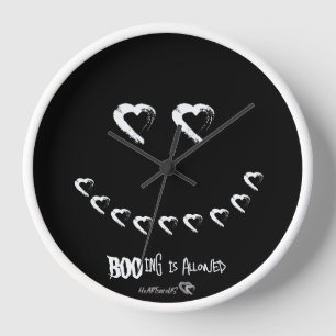 Boo Heart Wall Clock