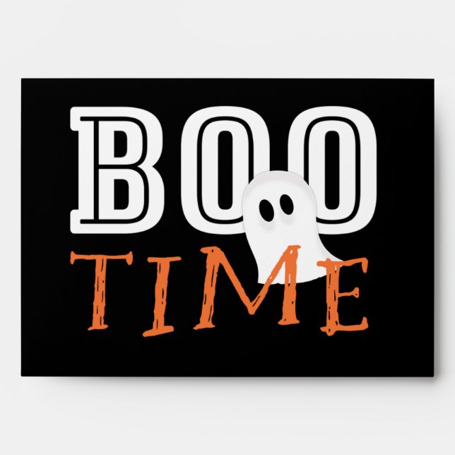 BOO HEURE Halloween Party Enveloppe Invitation (Devant)