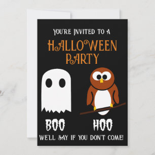 Boo Hoo Halloween Party Invitation