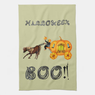 Boo Humble Horse Citrouille Serviette de cuisine d