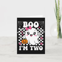 Boo i’m two ghost groovy 2nd birthday halloween