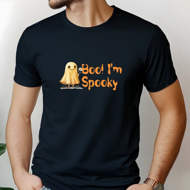 Boo! I'm Spooky smile ghost orange T-Shirt (Creator Uploaded)