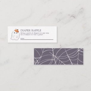 Boo is Due Ghost Diaper Raffle Mini Enclosure Business Card