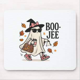 Boo Jee Boujee Halloween Ghost October Outfit Mouse Pad