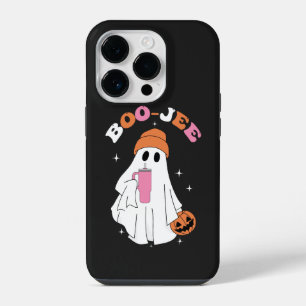 BOO JEE Funny Halloween Ghost Coffee Pumpkin iPhone 14 Pro Case