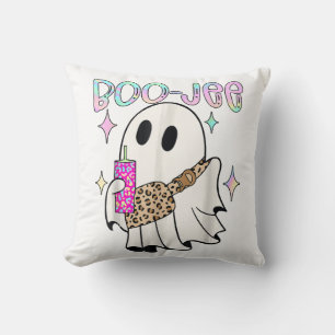 Boo Jee Funny Halloween Ghost Throw Pillow
