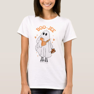 BOO-JEE Ghost  Cute & Stylish Halloween Vibes T-Shirt