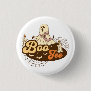 Boo-Jee Ghost Halloween funny 1 Inch Round Button