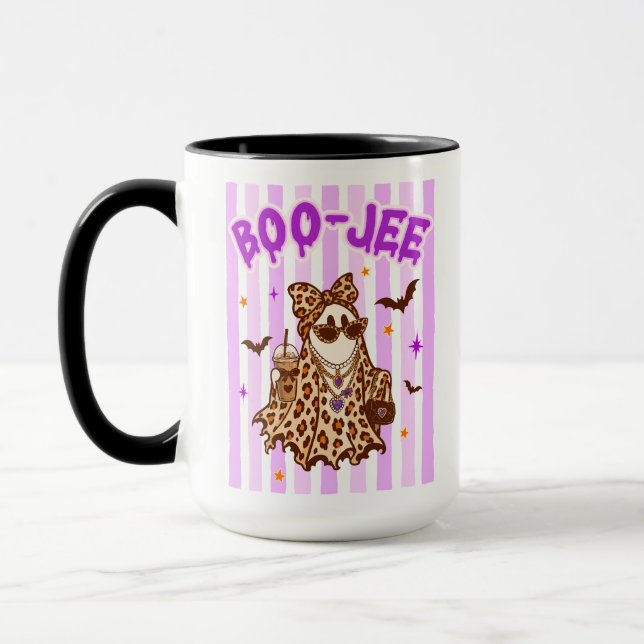 Boo-Jee Ghost Halloween Mug (Left)