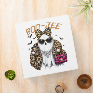 Boo-JEE Ghost Leopard Coquette Halloween Binder