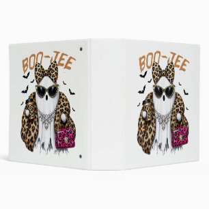 Boo-JEE Ghost Leopard Coquette Halloween Binder