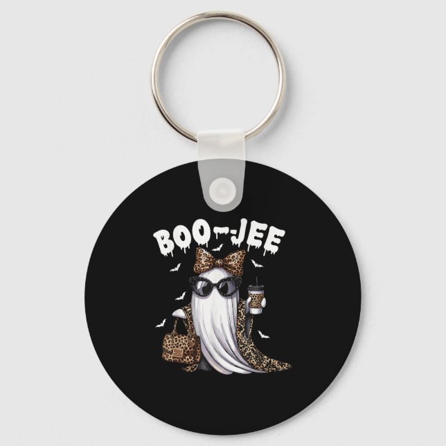 Boo Jee Ghost Shirt Soky Vibes Halloween Boujee Wo Keychain (Front)