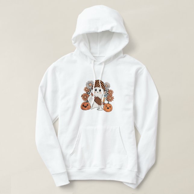 Boo-Jee Halloween Ghost Hoodie (Design Front)