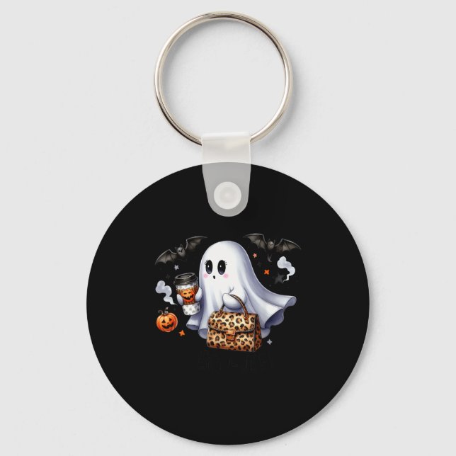 Boo Jee Halloween Ghost Party Costume Women Girl  Keychain (Front)