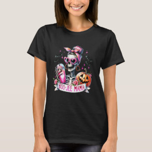 Boo-Jee Mama Skeleton Spooky Season Jack O Lantern T-Shirt