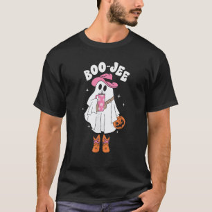 Boo Jee Spooky Season Retro Ghost Western Hallowee T-Shirt