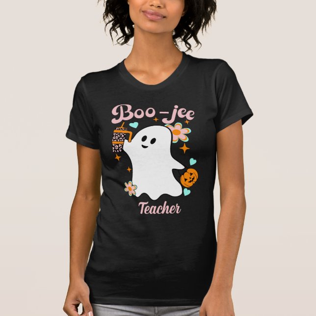Boo-Jee Teaher | Retro Ghost T-Shirt (Front)