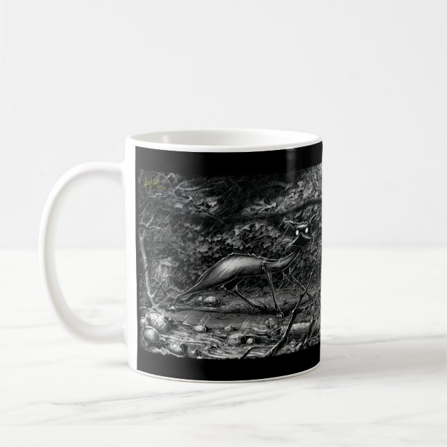 Boo Kitty Caught in a Lightning Storm Coffee Mug (Left)