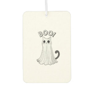 Boo Kitty Cute Ghost Cat Halloween Spooky Kitten T Air Freshener