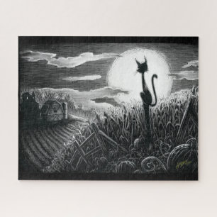 Boo Kitty dans le puzzle au clair de lune