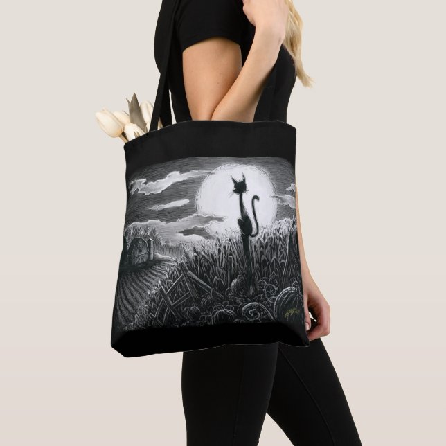 Boo Kitty dans le Sac fourre-tout au clair de lune (De près)