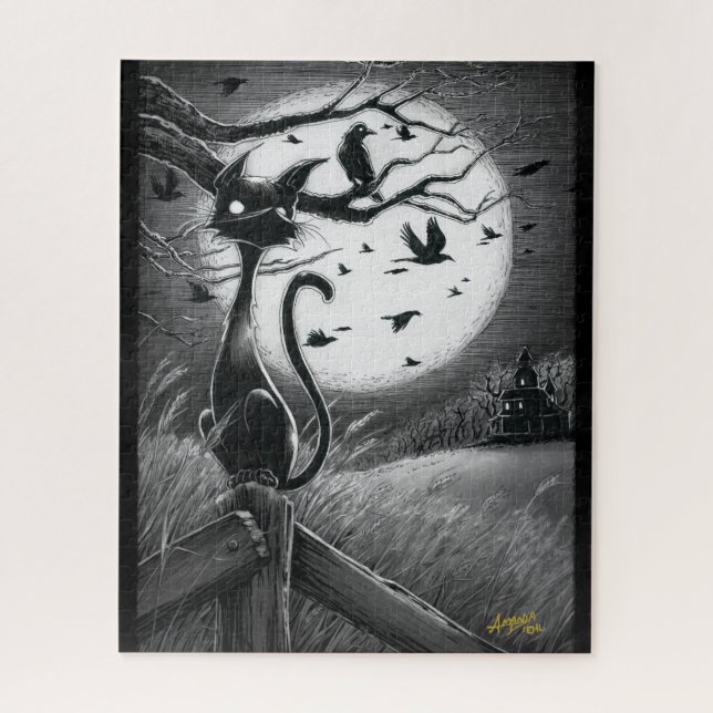 Boo Kitty Feels an Ominous Wind Jigsaw Puzzle (Vertical)