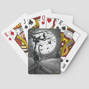 Boo Kitty Feels an Ominous Wind Playing Cards