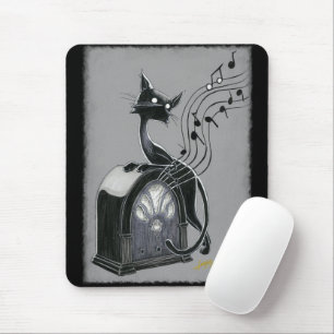 Boo Kitty Hears the Music Mouse Pad