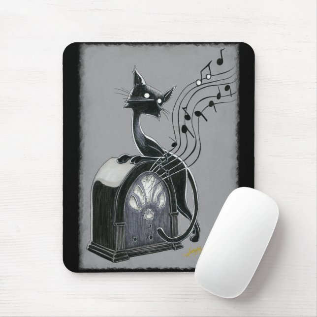 Boo Kitty Hears the Music Mouse Pad (With Mouse)