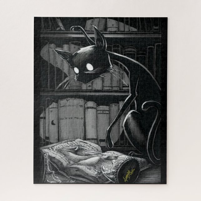 Boo Kitty Reads Dune Jigsaw Puzzle (Vertical)