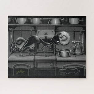 Boo Kitty Sees What's Cooking Jigsaw Puzzle