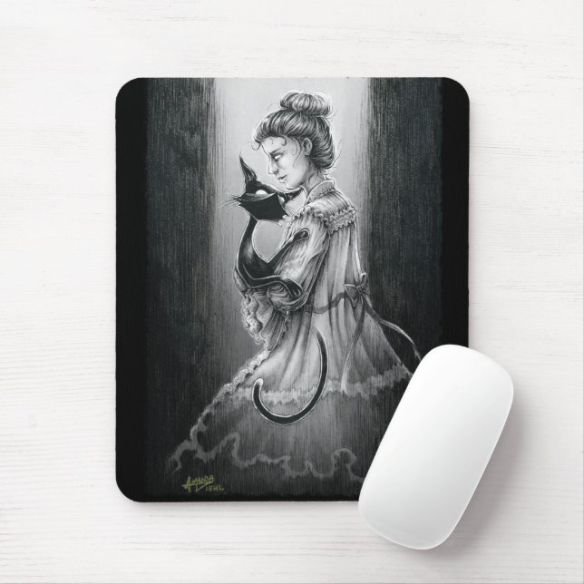 Boo Kitty With Her Ghost Mouse Pad (With Mouse)