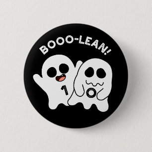 Boo-lean Funny Computer Ghost Boolean Pun  Dark BG 2 Inch Round Button