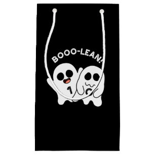 Boo-lean Funny Computer Ghost Boolean Pun  Dark BG Small Gift Bag