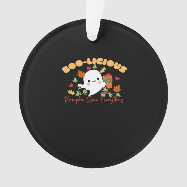 Boo-Licious Pumpkin Spice Everything Essential Ornament (Front)