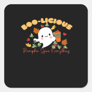 Boo-Licious Pumpkin Spice Everything Essential Square Sticker