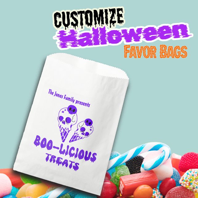Boo-licious Treats Custom Name Favour Bag (Creator Uploaded)
