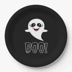 Boo Little Halloween Classic Design Paper Plate