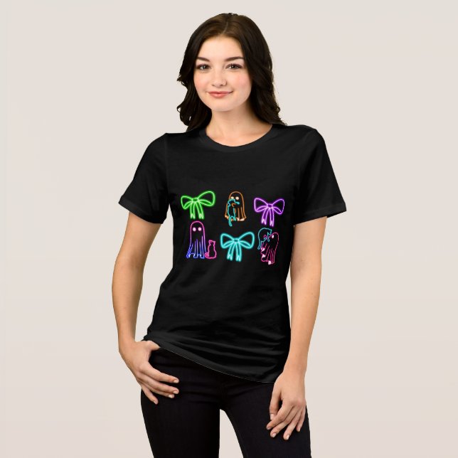 Boo! loves her cat Tri-Blend shirt (Front Full)