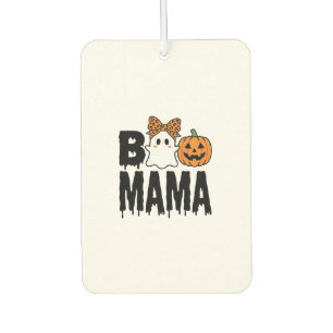 Boo Mama Halloween Ghost Pumpkin Bow Design Air Freshener